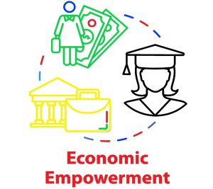 economic-empowerment-blue-concept-icon-vector